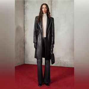 Zara Tailored Leather Coat X Ludovic De Saint Sernin
